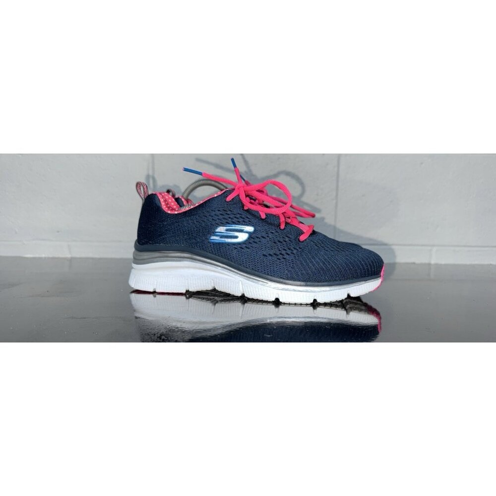 Skechers Fashion Fit Statement Piece Womens Athletic Walking Shoes Size 10 Blue